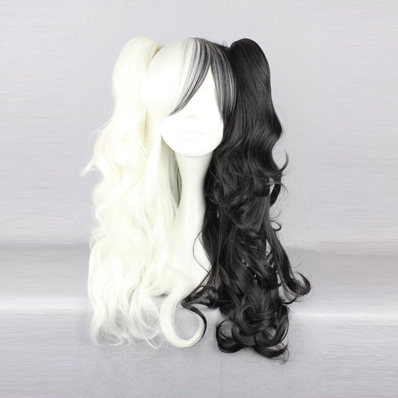 Danganronpa Monokuma Monobear Black White Ombre Twin Ponytails Etsy