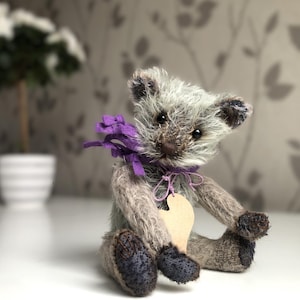 Urso de pelúcia Mohair OOAK 7,48 polegadas