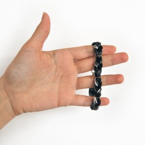 Mens bracelet, black braided bracelet for him, male friendship bracelet, gift for him image 3