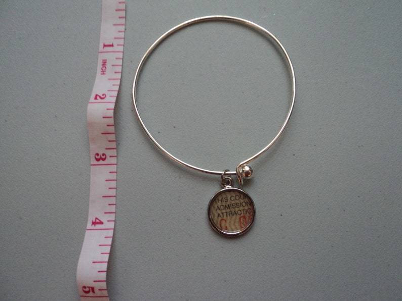 Vintage Disney ticket bangle bracelet Disney World Magic Key Etsy