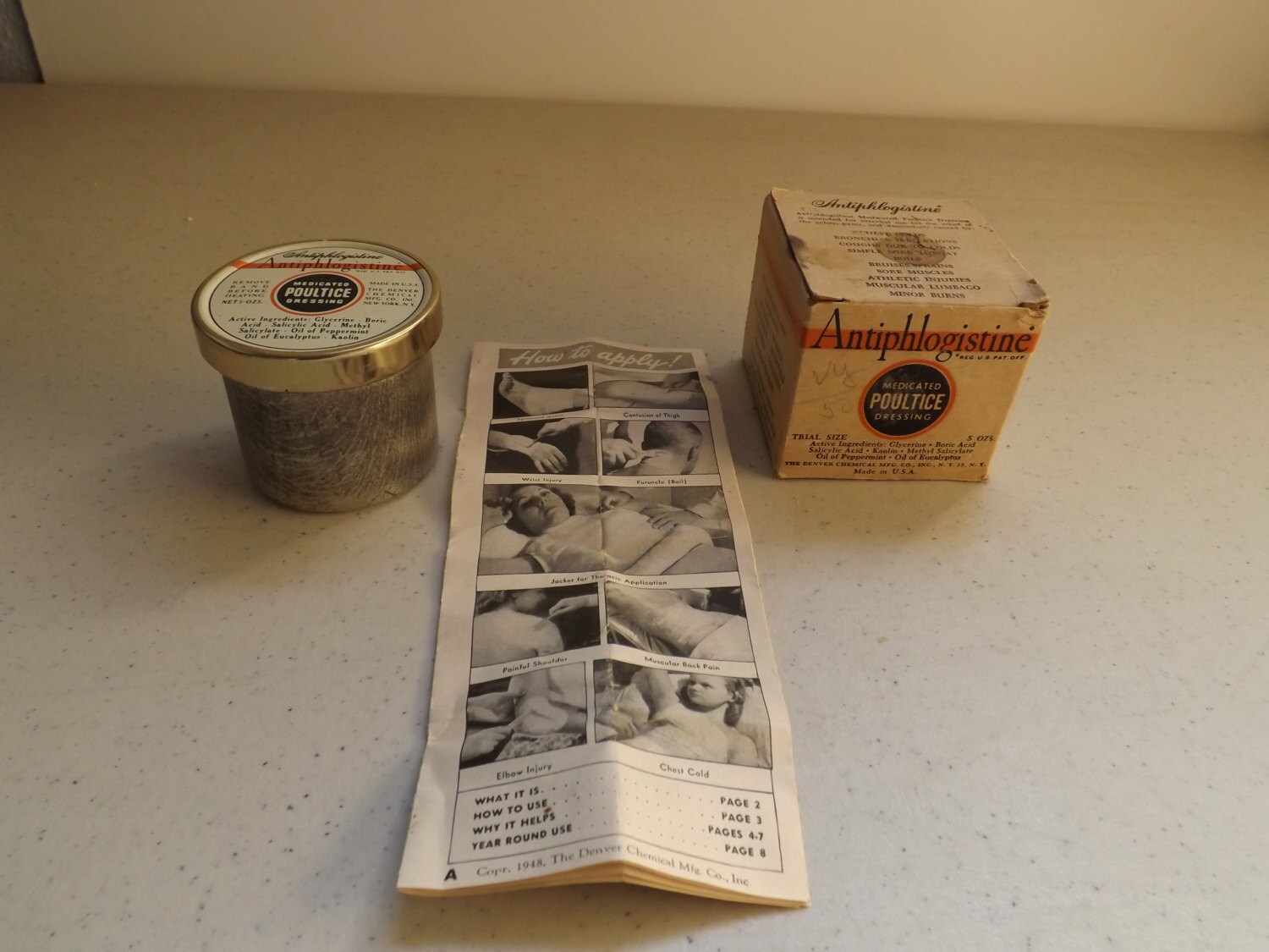 Vintage Pharmacy Antiphlogistine Medicated Poultice Dressing - Etsy display picture 1