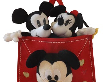 Peluche vintage di Topolino e Minnie / Busta di San Valentino con consegna speciale
