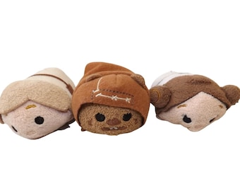 Three Disney Star Wars Tsum Tsum Plush Figures - See Description for Details