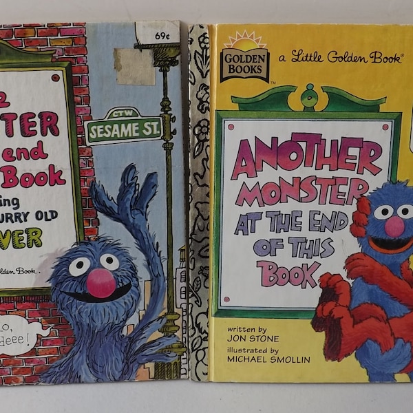 Two Little Golden Sesame Street Books  -See Description for Details