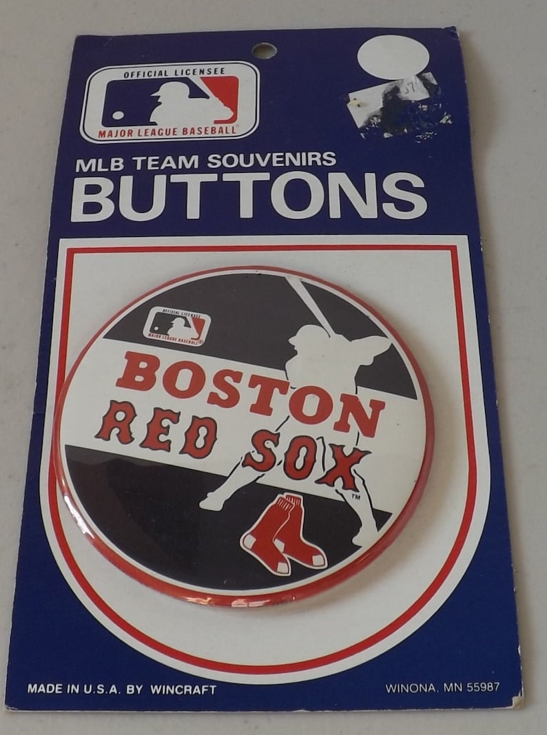 New MLB Team Souvenirs Buttons Boston Red Sox Pinback Etsy
