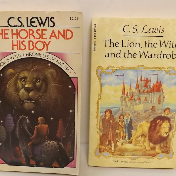 Two Paperback C S Lewis Chronicles of Narnia Books - See Description for Details