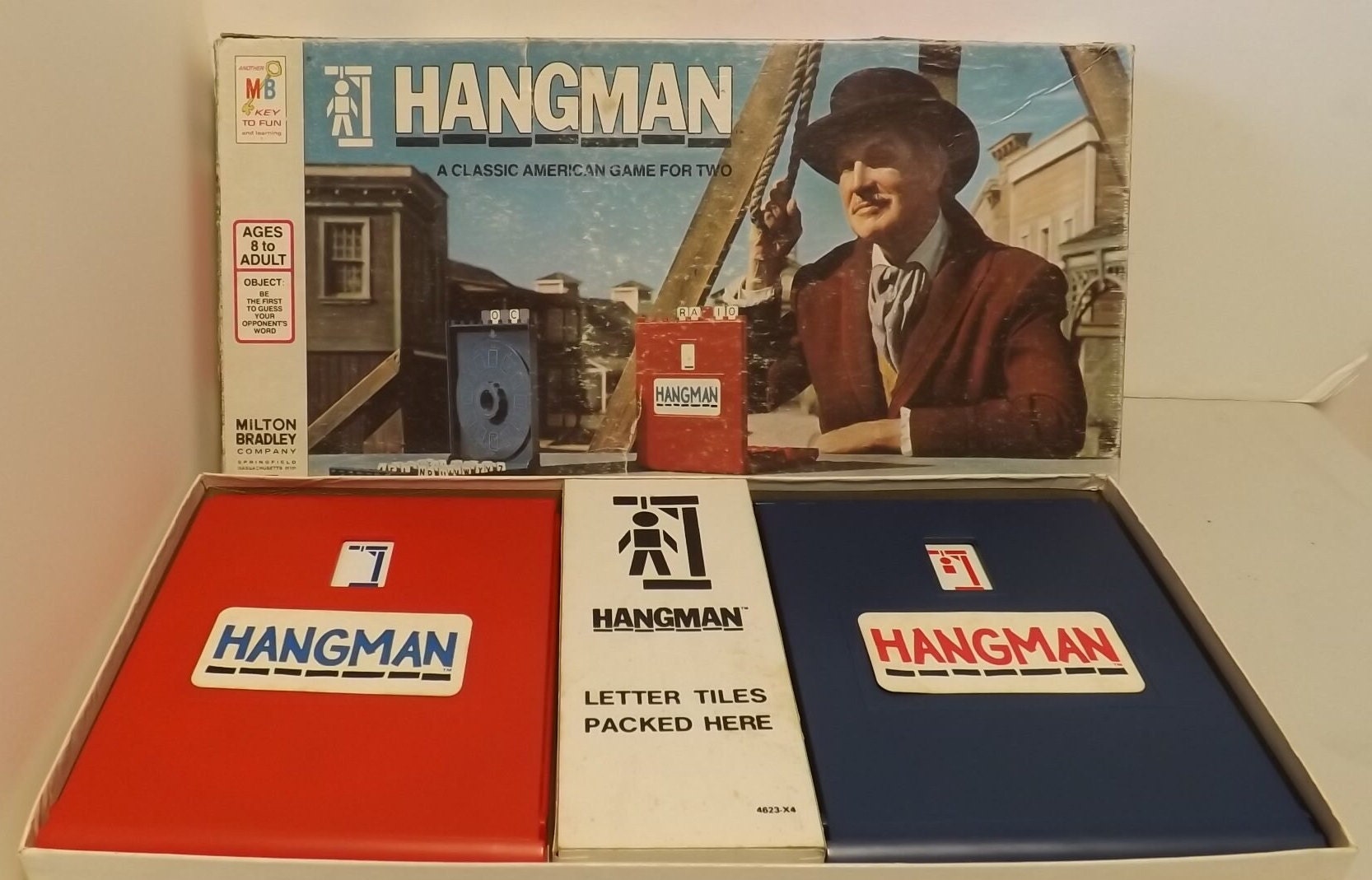 Vintage Table Top Hangman Spelling Game COMPLETE - by RandToy