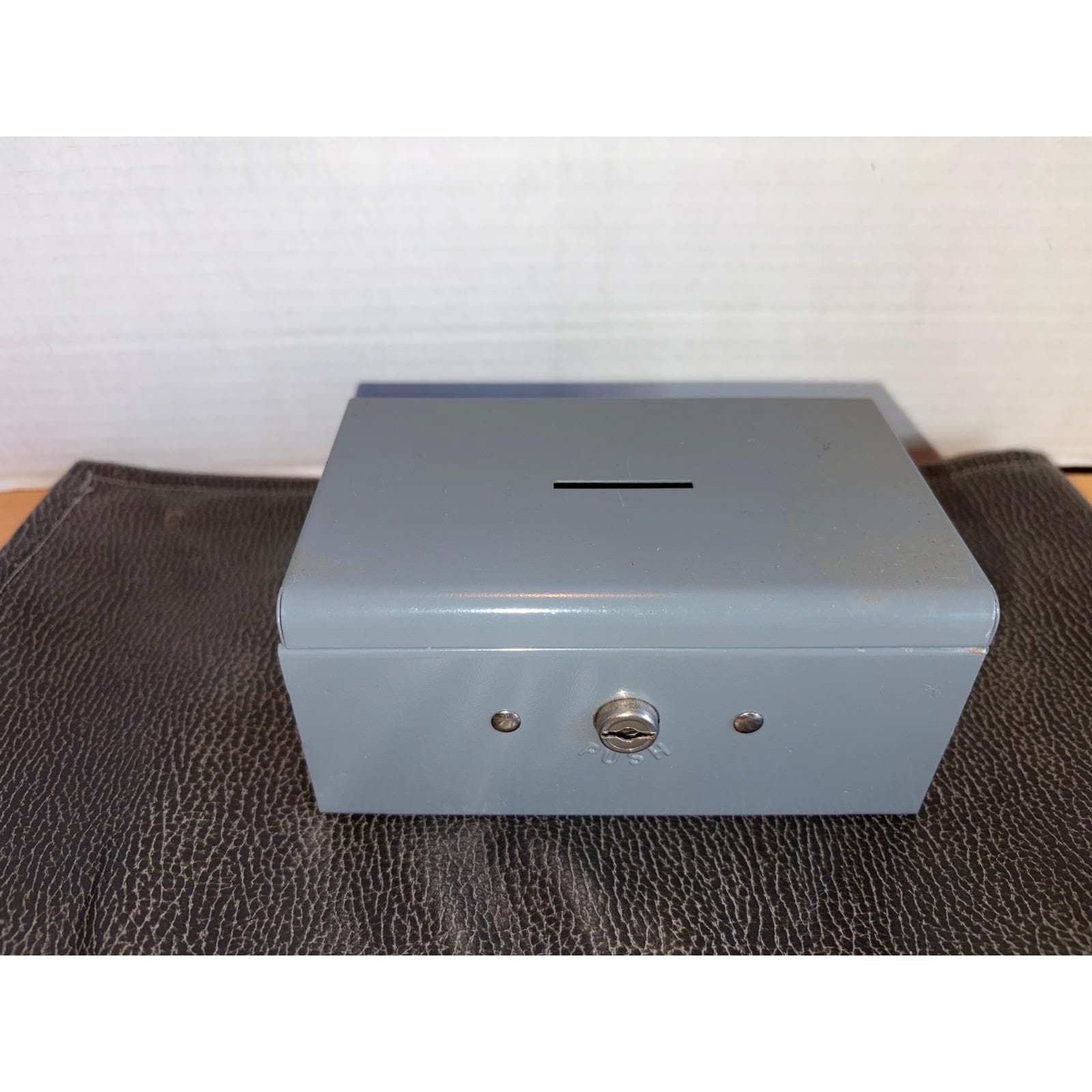 Vintage Metal Bank Deposit Safe Box - Etsy