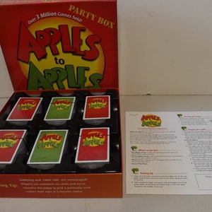 Mattel Apples to Apples Party Box Game - See Description for Details - Etsy