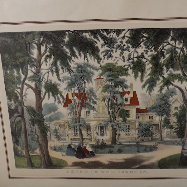 Two Rare Currier & Ives Americana Plates LIthographs Printed In ColoType  -See Description for Details