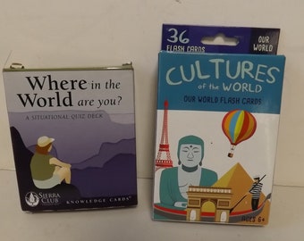 Two Flash Card World Games - See Description for Details