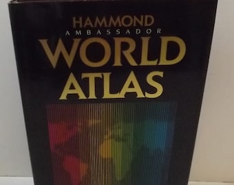 Hammond Ambassador World Atlas - Hardcover Buch mit Schutzumschlag. {EF}