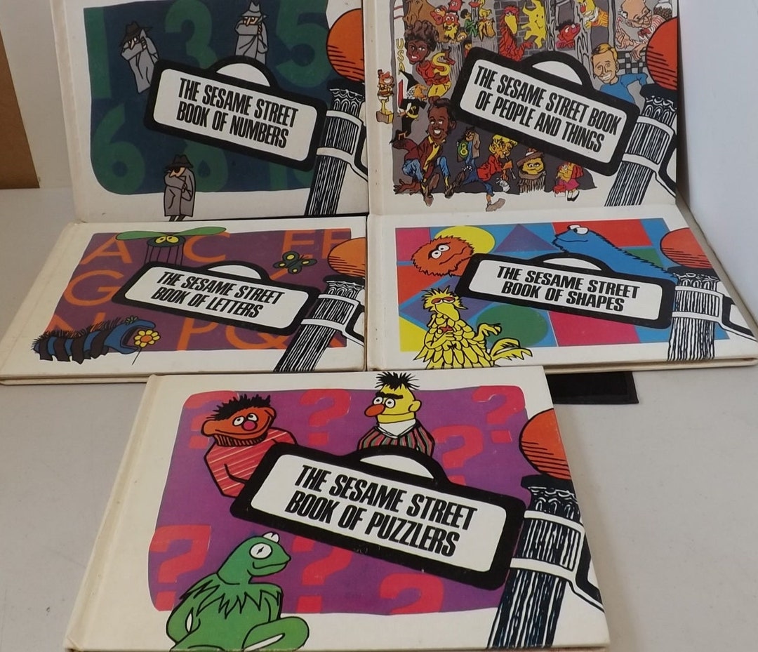 Five Sesame Street Educational Books See Description for Details Etsy