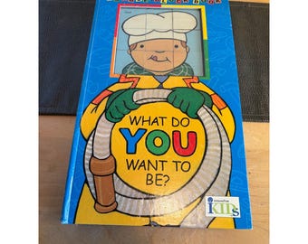 Vintage innovatief kinder Tumble-Block-boek Wat wil je worden puzzelboek speelgoed