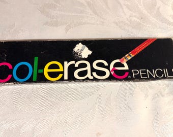 Vintage Eberhard Faber Col-Erase Pencils - Blue 1277 - Set of 8