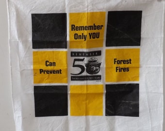 Smokey the Bear Schal Bandana - Siehe Beschreibung für Details. {F9 Kasten A}