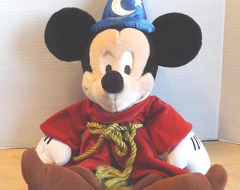 1980年代のヴィンテージ ミッキーマウス ソーサラー ぬいぐるみ - Etsy