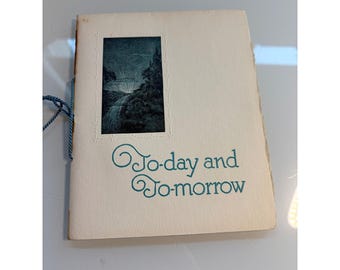 Vintage Funeral Memorial Booklet "To-day and To-morrow" Phillips Funeral Home