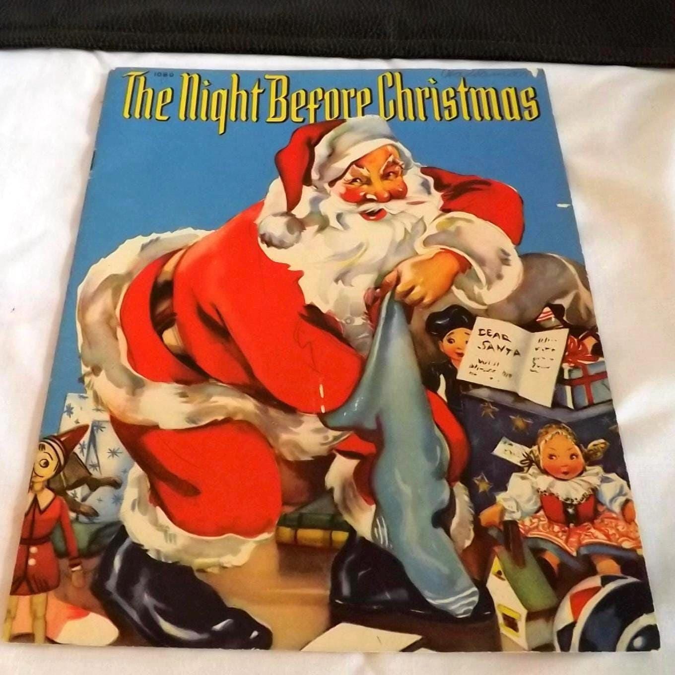 Night Before Christmas Book Vintage 1940's - Etsy