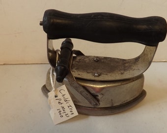 Early 1900s Small Sad Iron Possible Childs - Brand Asbestos - See Description for Details