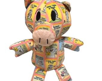 Mo Willems Elephant & Piggie Plush - YOTTOY Piggie Book Cover Print - Rare  - 10" Stuffed Animal  Children's Literature Decor