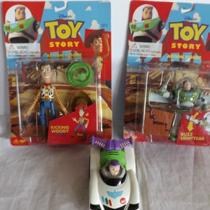 Three Disney Toy Story  Action Figures and Car  -See Description for Details