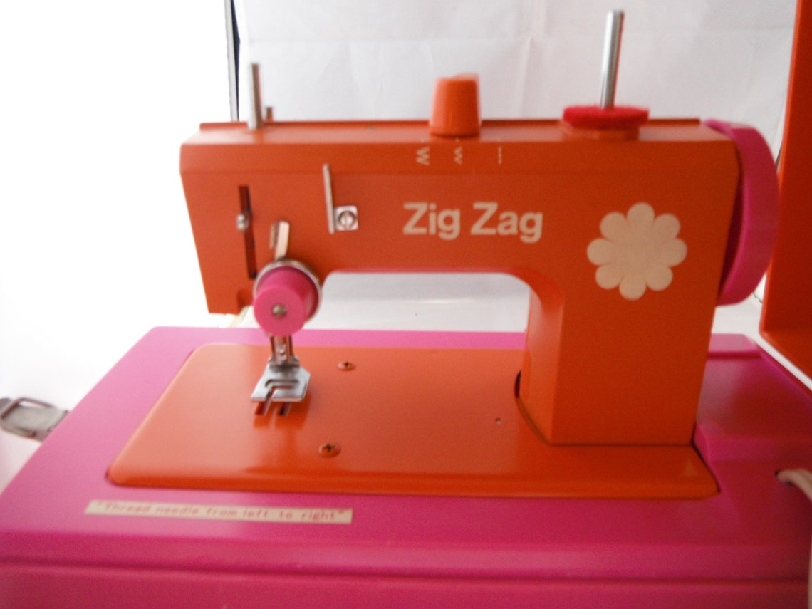 Retro JC Penney Zig Zag Orange Childrens Sewing Machine Etsy