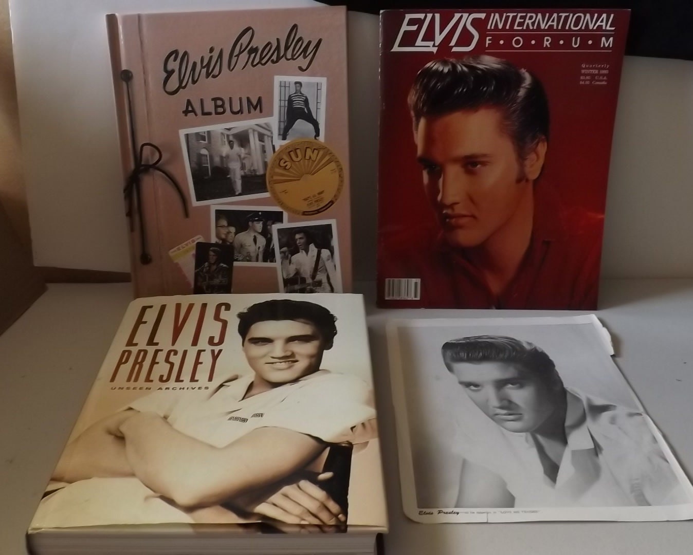 Lot of Elvis Presley Books, Magazine and Publicity Photo From Love 