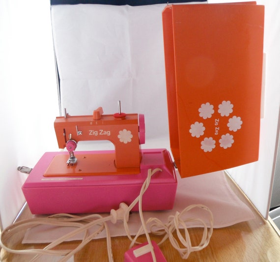 Retro JC Penney Zig Zag Orange Childrens Sewing Machine Etsy