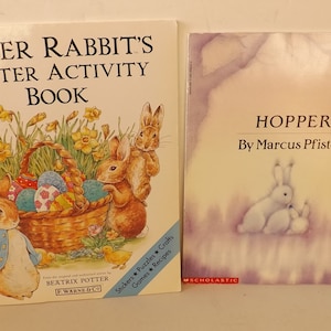 Two Easter Books - Peter Rabbit Activity and Hopper - See Description for details
