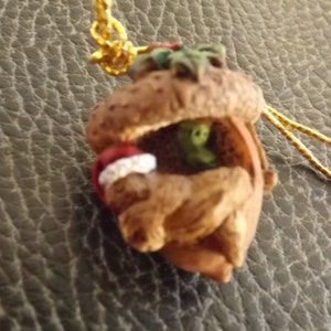 Miniature Acorn and Squirrel Christmas Ornament  -See Description for Details