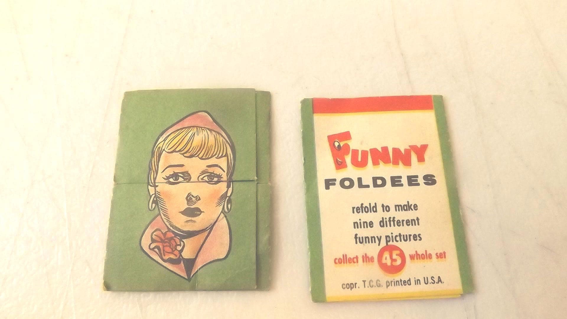 One Rare 1949 Topps Funny Foldees Vintage Trading Card - Etsy display picture 1