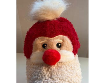 Holiday Time Santa Claus Sherpa Fleece Baseball Cap & Beanie Pom Hat