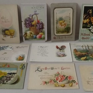 Lot of 10 Antique Easter Postcards Post Card