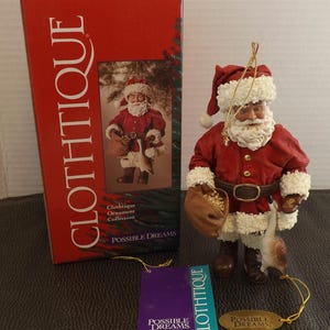 Clothtique Possible Dreams Friendly Visit Santa - See Description for Details