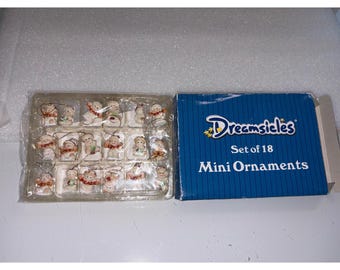 Vintage Dreamsicles Mini Ornaments Set of 18 Cherub Angels Boxed