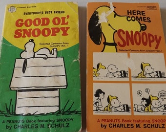 Vintage Peanuts & Snoopy Book Bundle - Set of 6 - Charles M