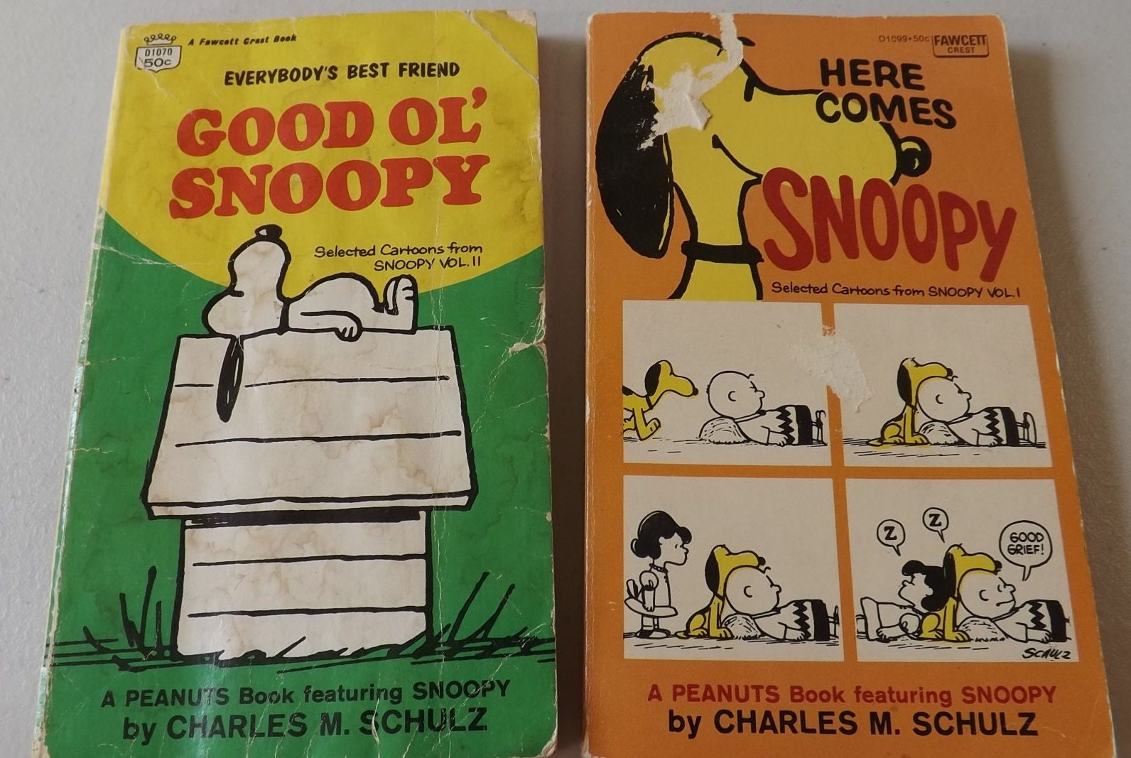 Vintage Peanuts & Snoopy Book Bundle - Set of 6 - Charles M