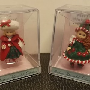 Two Madam Alexander Collection Merry Miniature Dolls - See Description for Details
