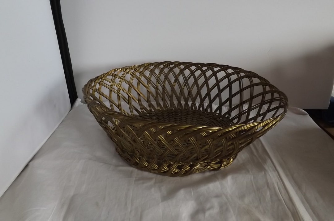 Brass Woven Basket see Description for Details Etsy