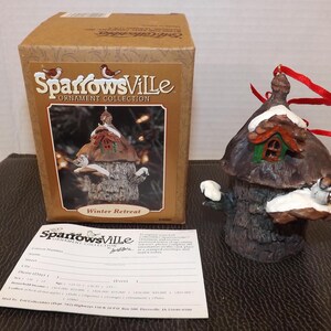 Sparrowsville Ornament Collection - Winter Retreat- With Original Box