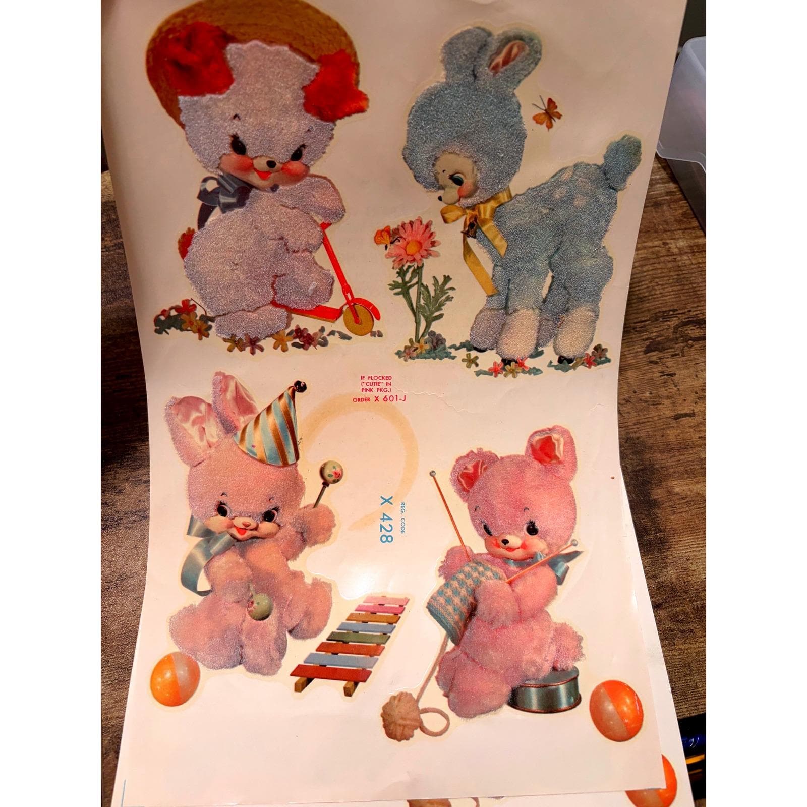 Meyercord社　転写シール　デカール　ビンテージ　ラバードール　ベア Vintage Meyercord Nursery Decal - Etsy