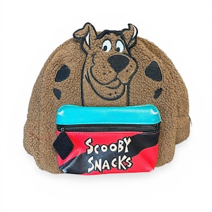 Vintage Scooby-Doo Sherpa Mini Backpack | Scooby Snacks Faux Leather & Fuzzy Bag | Y2K Nostalgia Kidcore Aesthetic