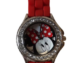 Reloj de pulsera de Minnie Mouse de Disney: consulte la descripción para obtener más detalles.