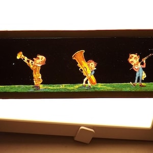 Three Glass Magic Lantern Slides - See Description for Details