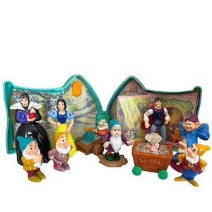 Figuras vintage de PVC de Once Upon a Time Mini Playlet y los Siete Enanitos - Set de 10