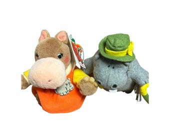 Vintage 90s Plush Lot Hilda Hippo Gund George & Martha Crocodile Creek Tags