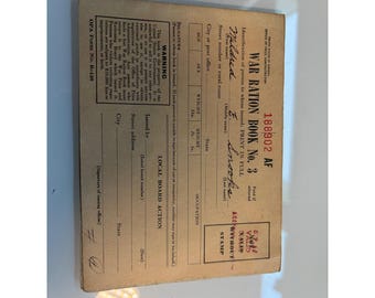 Title Vintage 1943 WWII US Office of Price Administration War Ration Book No. 3
