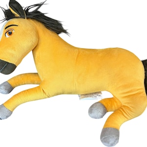 Caballo de peluche Spirit Untamed – Peluche de colección de DreamWorks – Mustang color bayo para decoración de habitación infantil – Franco Mfg – Juguete de segunda mano