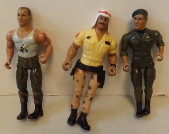 Three Rambo Force of Freedom Action Figures 1985 - See Description for Details